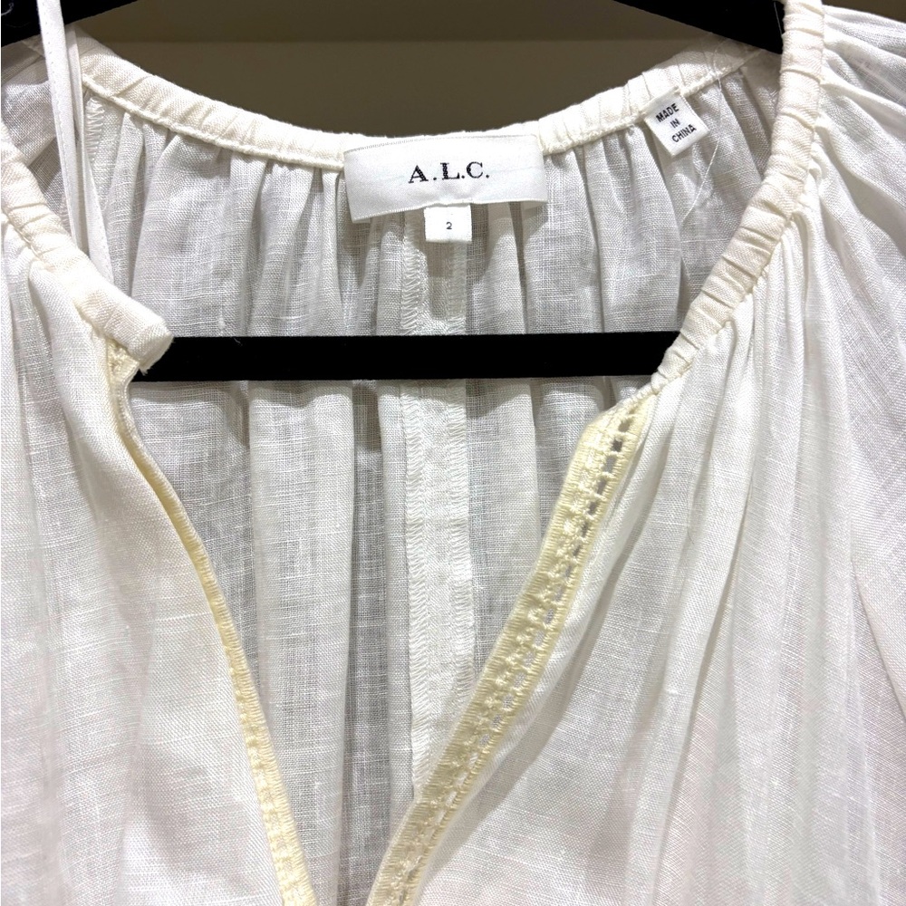 ALC. White Linen Dress size 2